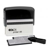 Самонаборный штамп Colop Printer 45 Set-F, 25*82 мм, без рамки-7 строк, с рамкой-5 строк