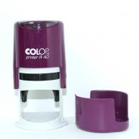 Оснастка для круглой печати Colop D40 с крышкой, фиолетовая