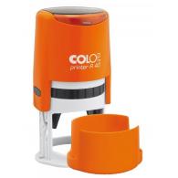 Оснастка для круглой печати Colop D40 с крышкой, оранжевая